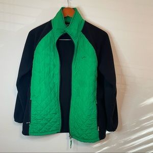 VINTAGE Lauren Ralph Lauren Green & Black Zip Front Jacket